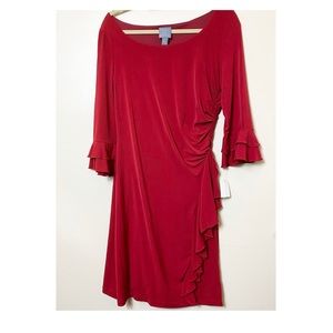Women’s Red 3/4 Sleeve Dress. Red. Size 12. NWT